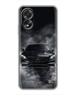 Чехол для OPPO A18 с картинкой «Mercedes в дыму»
