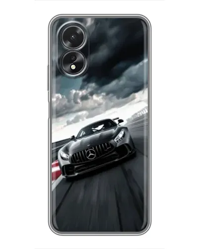 Чехол для OPPO A18 с картинкой «Гоночный Mercedes AMG»