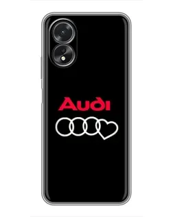 Чохол для OPPO A18 з картинкою «Логотип Audi Heart»