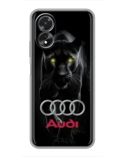 Чехол для OPPO A18 с картинкой «Пантера и Audi»