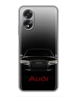 Чехол для OPPO A18 с картинкой «Audi — градиентный контур»