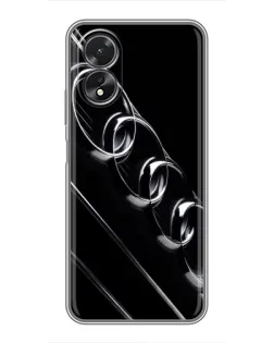 Чехол для OPPO A18 с картинкой «Audi — абстрактные кольца»