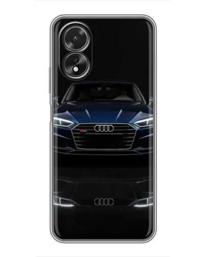 Чехол для OPPO A18 с картинкой «Audi — ночное отражение»