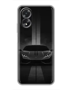 Чехол для OPPO A18 с картинкой «Lamborghini симметрия дорог»