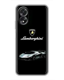 Чехол для OPPO A18 с картинкой «Логотип Lamborghini классика»
