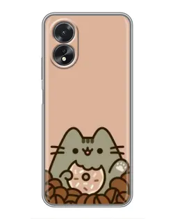 Чехол для OPPO A18 с картинкой «Кофейный Пушин»