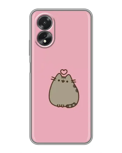 Чехол для OPPO A18 с картинкой «Pusheen сердце»