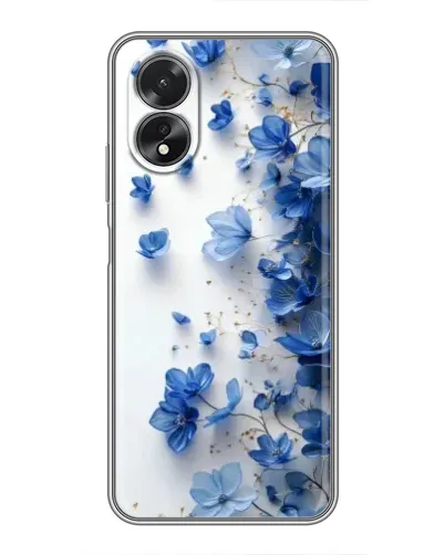 Чохол для OPPO A18 з картинкою «Блакитний квітковий каскад»