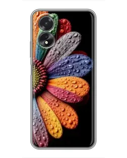 Чохол для OPPO A18 з картинкою «Райдужна квітка»