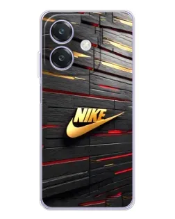 Чохол для OPPO A3 з картинкою «Золотий Nike на металі»