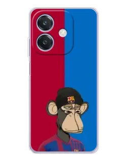 Чохол для OPPO A3 з картинкою «Bored Ape — фанат Барси»