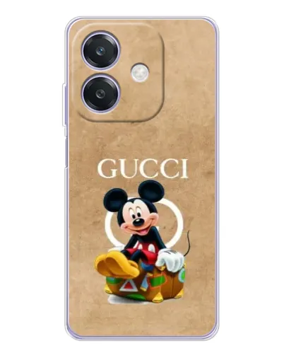 Чохол для OPPO A3 з картинкою «Міккі Маус Gucci — крафт» Чохол для OPPO A3 з картинкою «Міккі Маус Gucci — крафт»