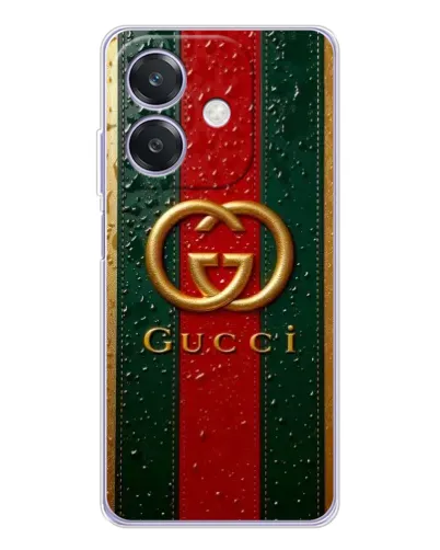 Чехол для OPPO A3 с картинкой «Gucci — фирменная полоса и золото» Чехол для OPPO A3 с картинкой «Gucci — фирменная полоса и золото»