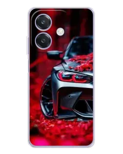 Чохол для OPPO A3 з картинкою «Спортивна BMW та квіти»