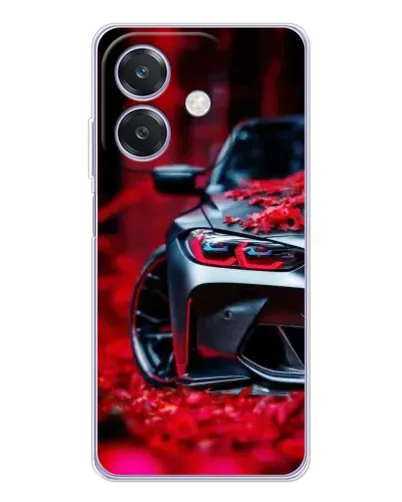 Чохол для OPPO A3 з картинкою «Спортивна BMW та квіти»