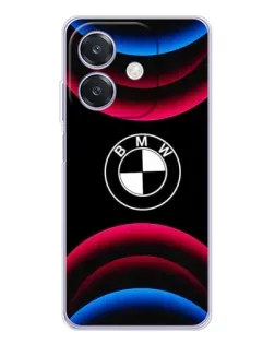 Чохол для OPPO A3 з картинкою «Логотип BMW та неонові дуги»