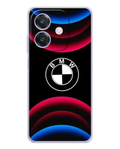 Чохол для OPPO A3 з картинкою «Логотип BMW та неонові дуги»