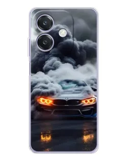 Чохол для OPPO A3 з картинкою «BMW у диму»