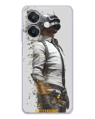 Чехол для OPPO A3 с картинкой «PUBG — боец в пыли»