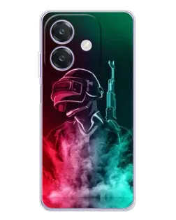 Чехол для OPPO A3 с картинкой «PUBG — огненный воин»