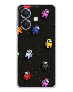 Чохол для OPPO A3 з картинкою «Космічний патерн Among Us»