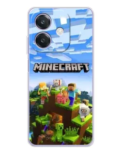 Чохол для OPPO A3 з картинкою «Minecraft класичний світ»