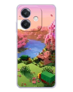 Чохол для OPPO A3 з картинкою «Рожеве дерево Minecraft»