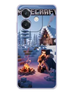 Чохол для OPPO A3 з картинкою «Зимовий Minecraft»