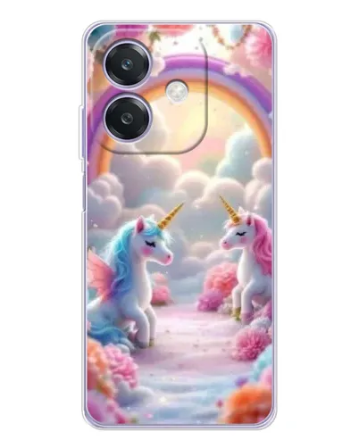 Чохол для OPPO A3 з картинкою «Веселка і єдинороги»