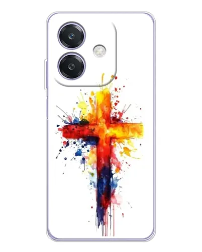 Чехол для OPPO A3 с картинкой «Акварельный крест» Чехол для OPPO A3 с картинкой «Акварельный крест»