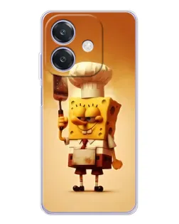 Чехол для OPPO A3 с картинкой «Губка Боб повар»