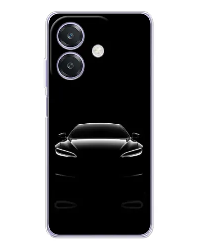 Чехол для OPPO A3 с картинкой «Силуэт Tesla Night»
