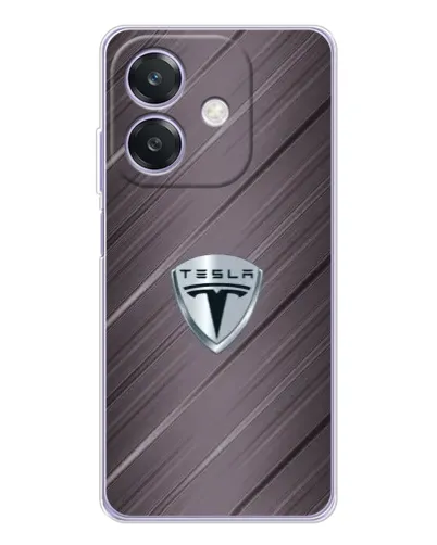 Чехол для OPPO A3 с картинкой «Металлическая текстура Tesla»