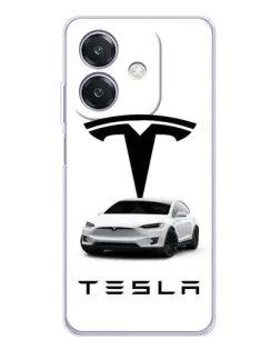 Чехол для OPPO A3 с картинкой «Tesla White Style»