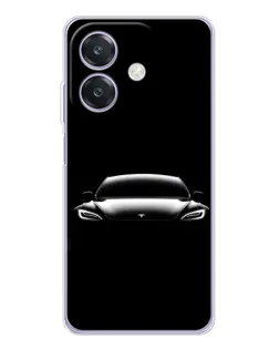 Чехол для OPPO A3 с картинкой «Фары Tesla Night»