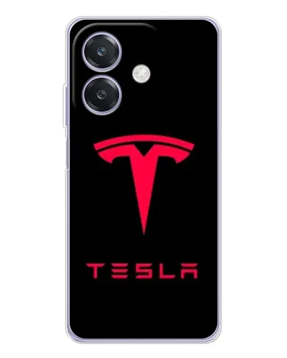 Чехол для OPPO A3 с картинкой «Tesla Red Logo»