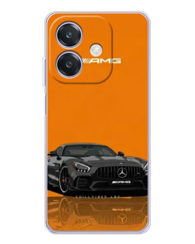 Чехол для OPPO A3 с картинкой «Оранжевый Mercedes AMG»
