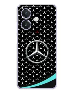 Чехол для OPPO A3 с картинкой «Mercedes — бирюзовый акцент»