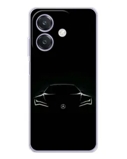 Чехол для OPPO A3 с картинкой «Mercedes — силуэт авто»
