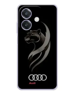 Чохол для OPPO A3 з картинкою «Графіка — пантера та Audi»