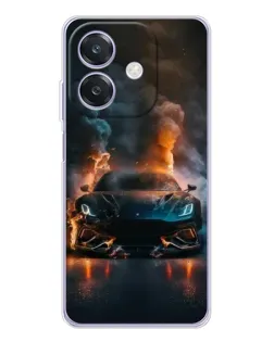 Чохол для OPPO A3 з картинкою «Lamborghini димна естетика»