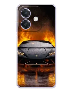 Чохол для OPPO A3 з картинкою «Lamborghini у вогні»