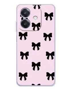 Чехол для OPPO A3 с картинкой «Черные банты Coquette»