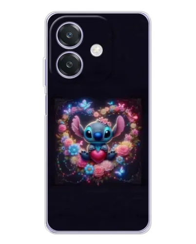 Чохол для OPPO A3 з картинкою «Stitch у квітах»