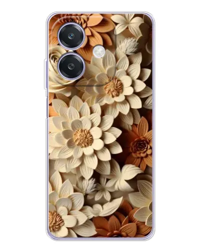 Чехол для OPPO A3 с картинкой «Бежевый флористический декор»
