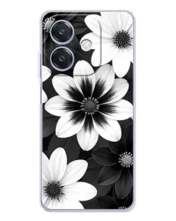 Чехол для OPPO A3 с картинкой «Монохромные астры»