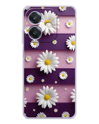 Чехол для OPPO A3 с картинкой «Ромашки на фиолетовом»