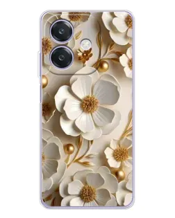 Чехол для OPPO A3 с картинкой «Белие бумажние  цвети»