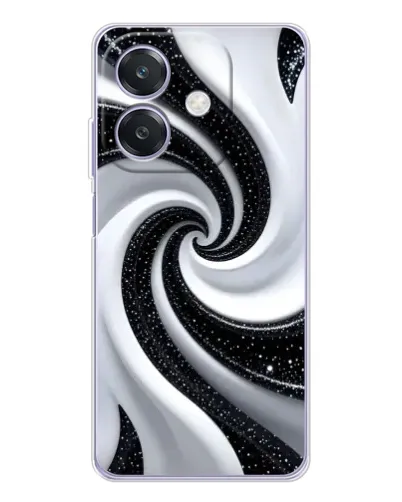 Чохол для OPPO A3 з картинкою «Чорно-біла спіраль»