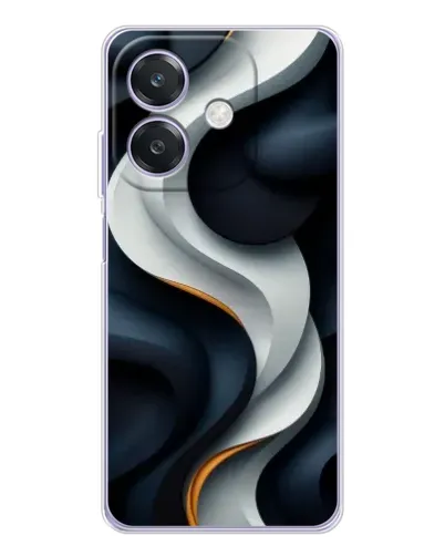 Чохол для OPPO A3 з картинкою «Об'ємні чорно-білі стрічки»